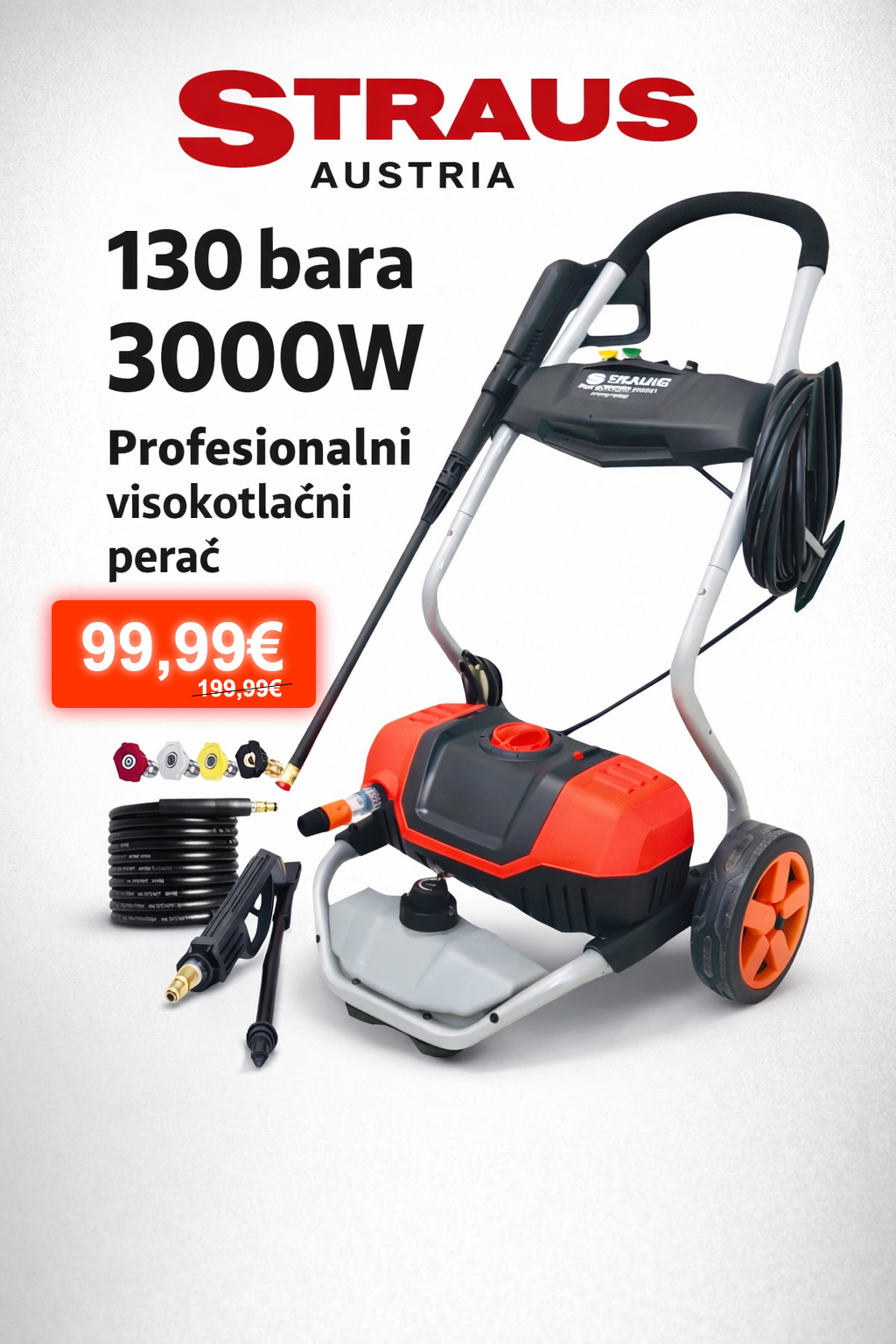 Vysokotlaký čistič Straus Austria – 130 barů