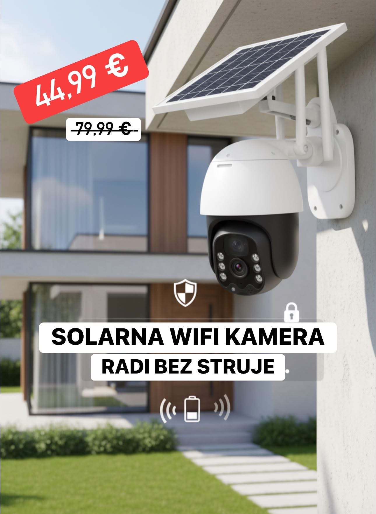 Solární 4K WiFi kamera V380 Pro