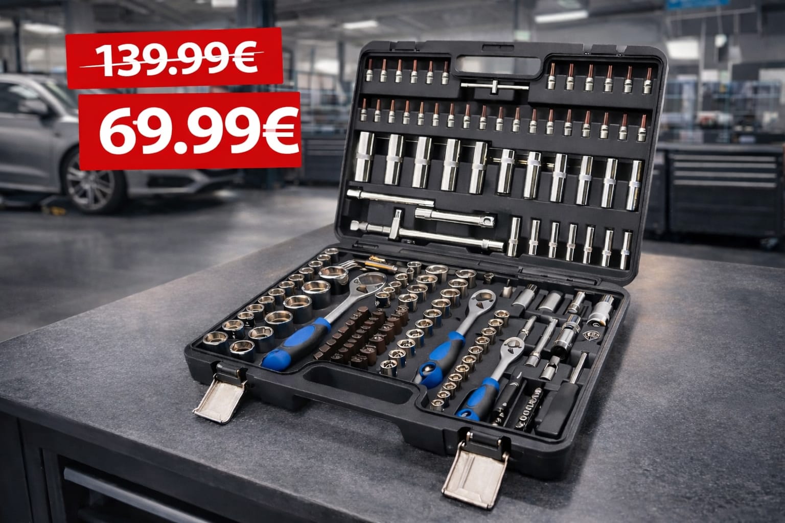 Profesionalni Set Gedora i Nasadnih Ključeva – 202 DIJELA