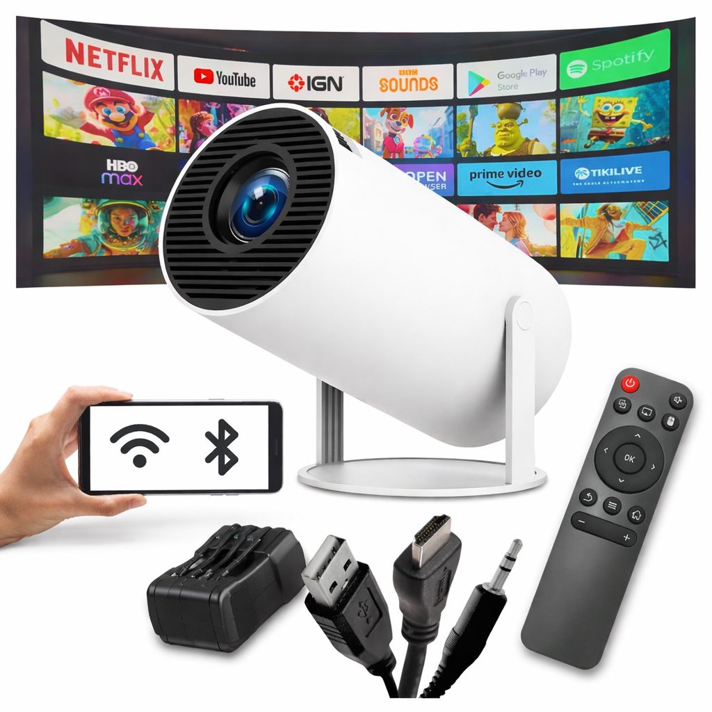 Android Smart WiFi + Bluetooth Projektor
