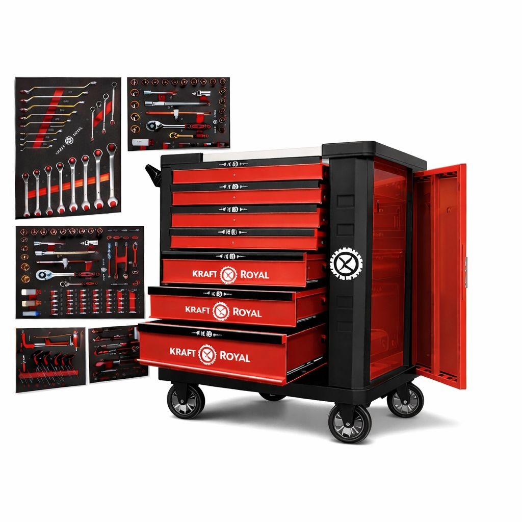 Profesionalna Kolica sa Alatom 457 Dijelova – Kraft Royal