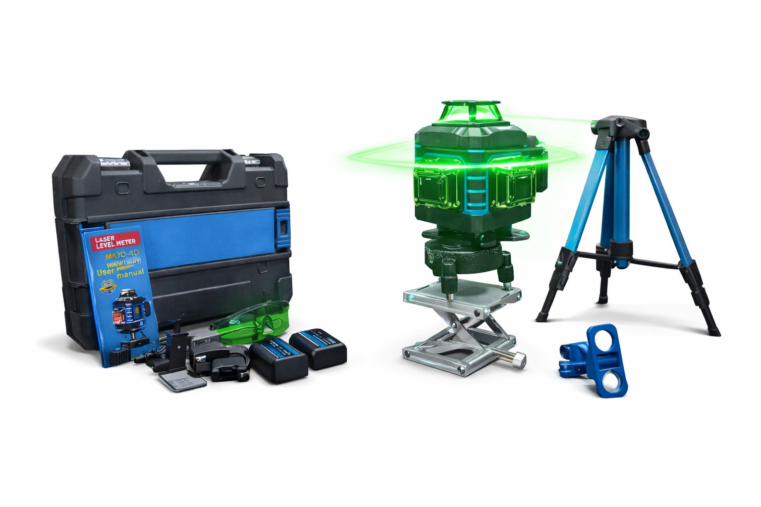 Profesionalni zeleni laser sa postoljem i stativom