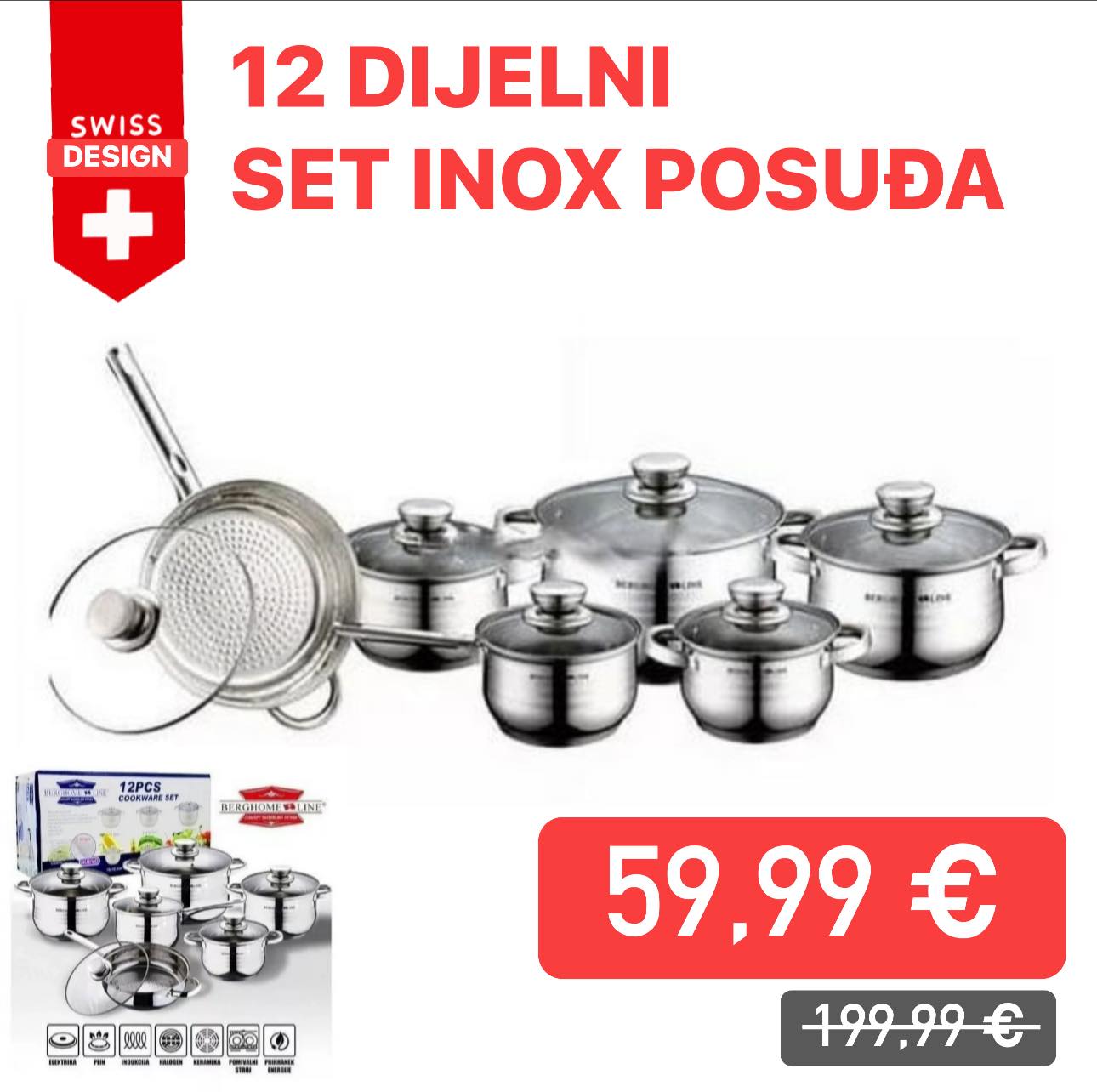 12-DIJELNI SET INOX POSUĐA – SWISS DESIGN