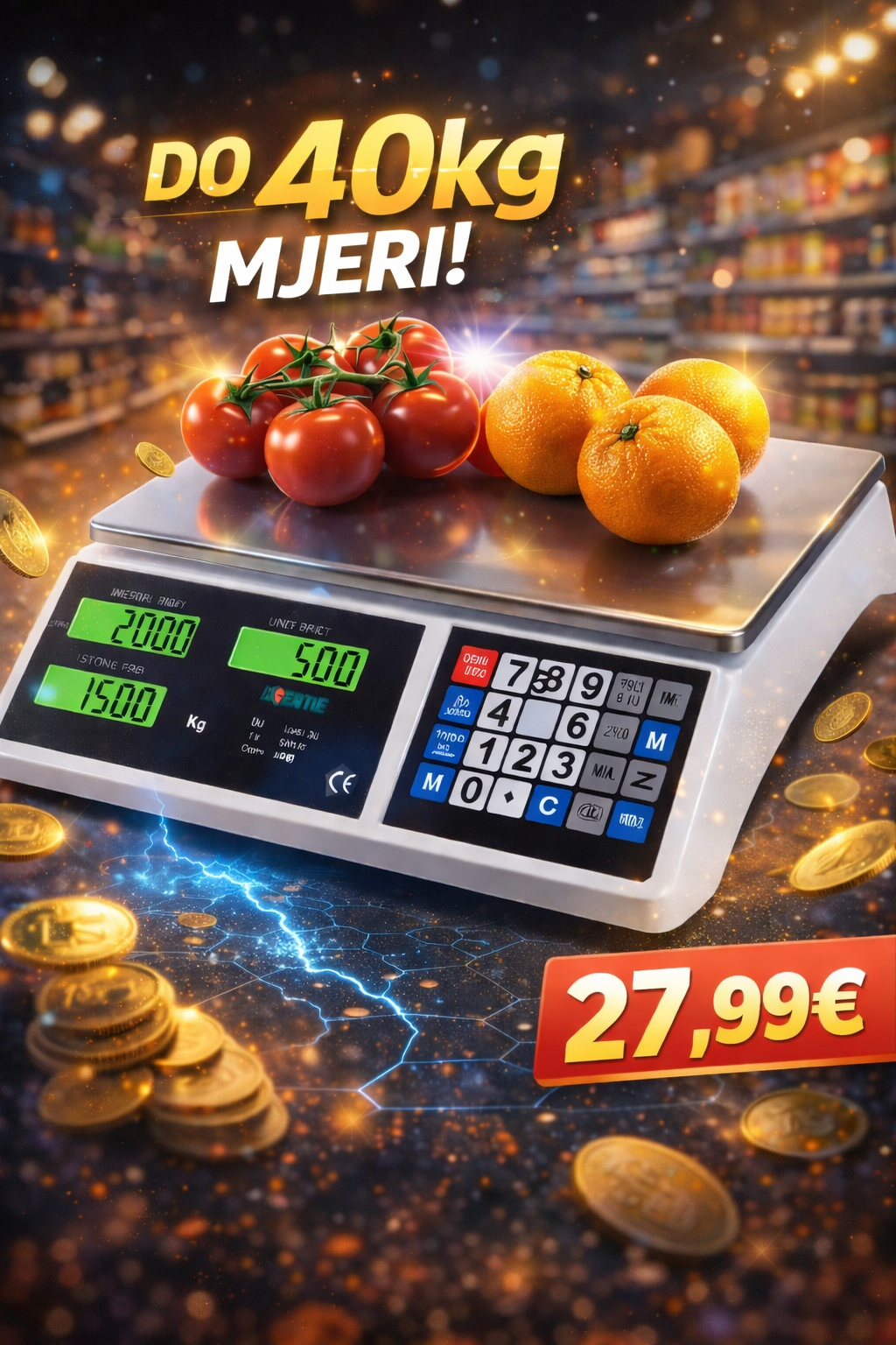 Digitalna vaga VERTIE TD-8888 – do 40 kG