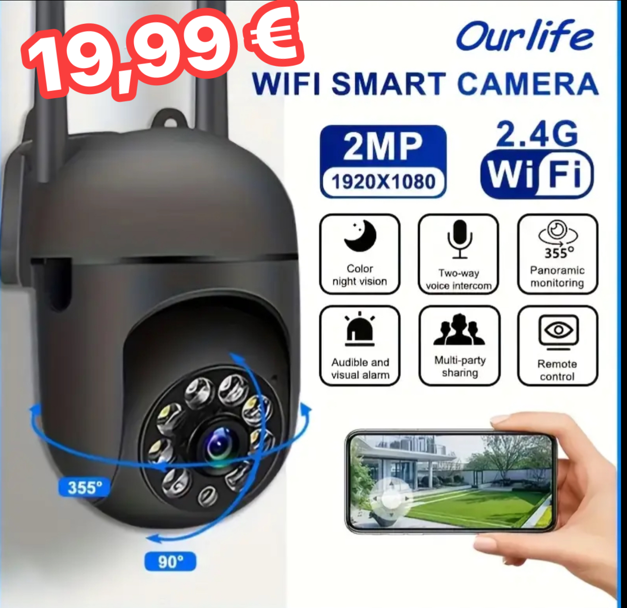 Pametna WIFI kamera 355*