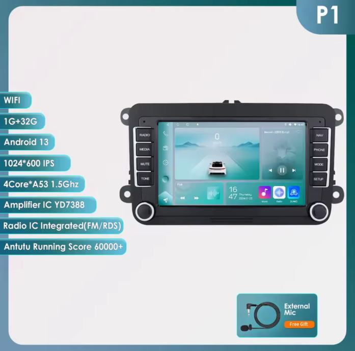 Android multimedija za VW Golf, Passat. Jetta